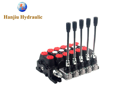 Sectional Valves 100 Lpm 5 Spool Hydraulic Valve Max Pressure 350 Bar For Industrial