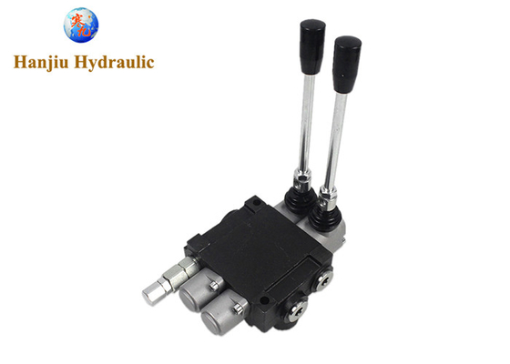 02P40 3 Way Manual Hydraulic Directional Control Valve OEM Spring Return Handel At 180°