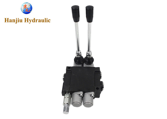 02P40 3 Way Manual Hydraulic Directional Control Valve OEM Spring Return Handel At 180°