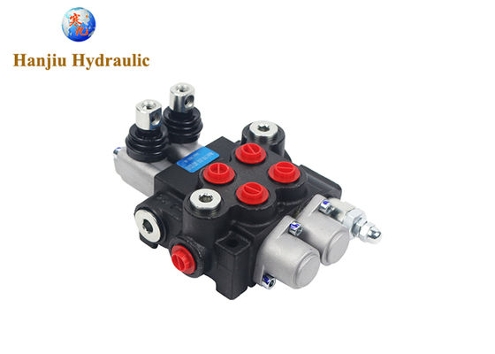 P40 Series Monoblock Control Hydraulic Valve for motor and cylinder, 40 Liter, 2 Spools,  G 3/8