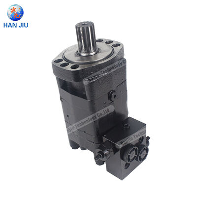 Hydraulic motor with external brake valve, BMSY-315 with 6 hole mounting, 31.75mm spline shaft, 7/8-14 UNF Port A and B