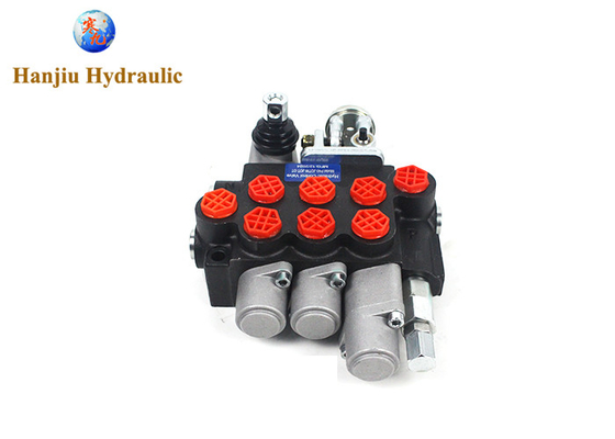 صمام التحكم في الاتجاه أحادي الكتلة 40 لتر / دقيقة 11GPM 3 لفة 4 مواقع Double Actiong + joystick