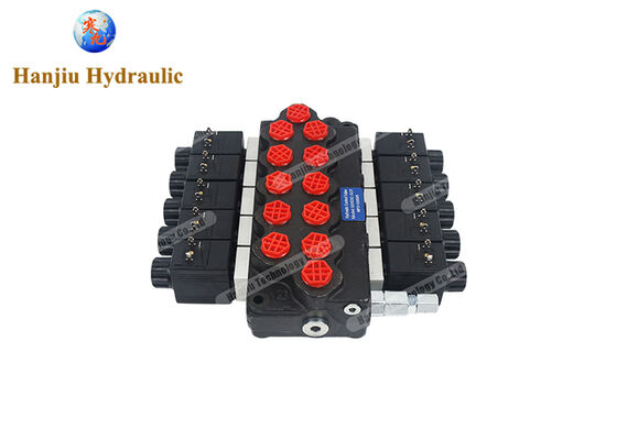 صمام التحكم الهيدروليكي سلسلة SD5 صمام الكهربائي التوجيهي أحادي الكتلة 40 لتر مع 12VDC